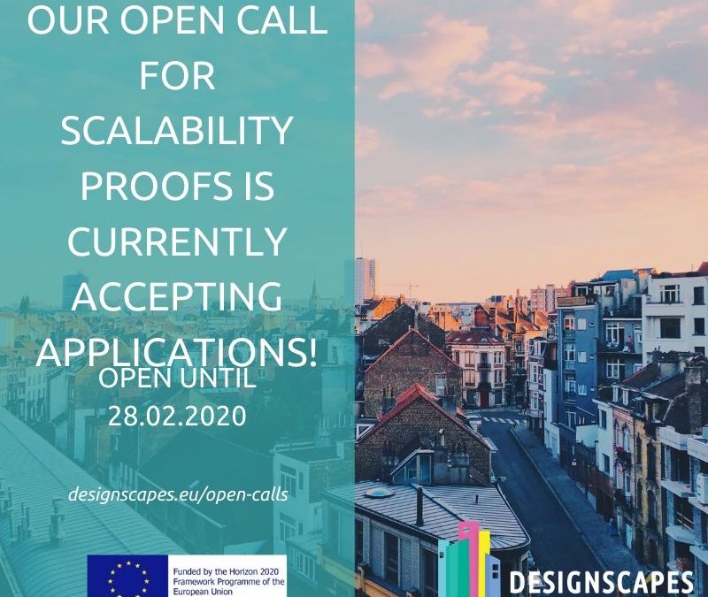 DESIGNSCAPES is looking to fund your design-enabled Scalability Proofs with up to 25k!
